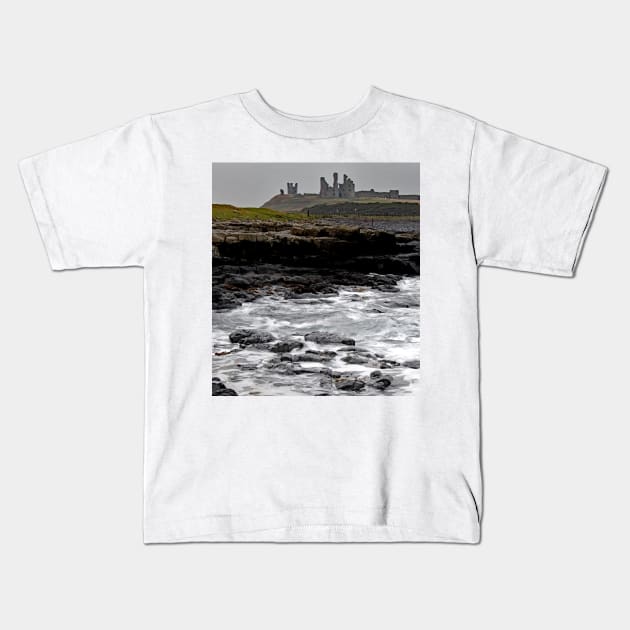 Dunstanburgh Castle, Northumberland Kids T-Shirt by HazelWright